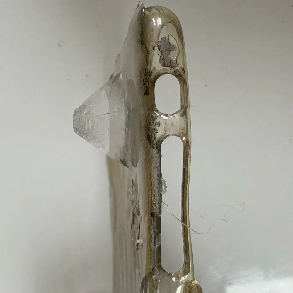 ADINA MILLS amazing OOAK iPhone case Crystal gold paint iPhone 6 / 6S